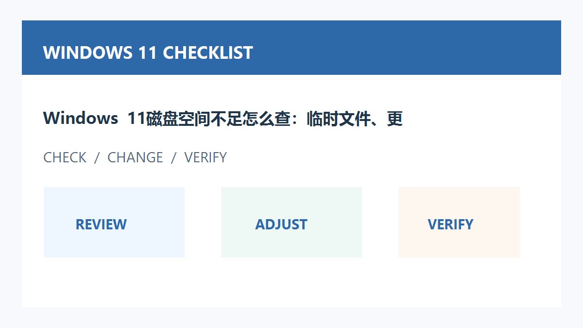 Windows 11磁盘空间不足怎么