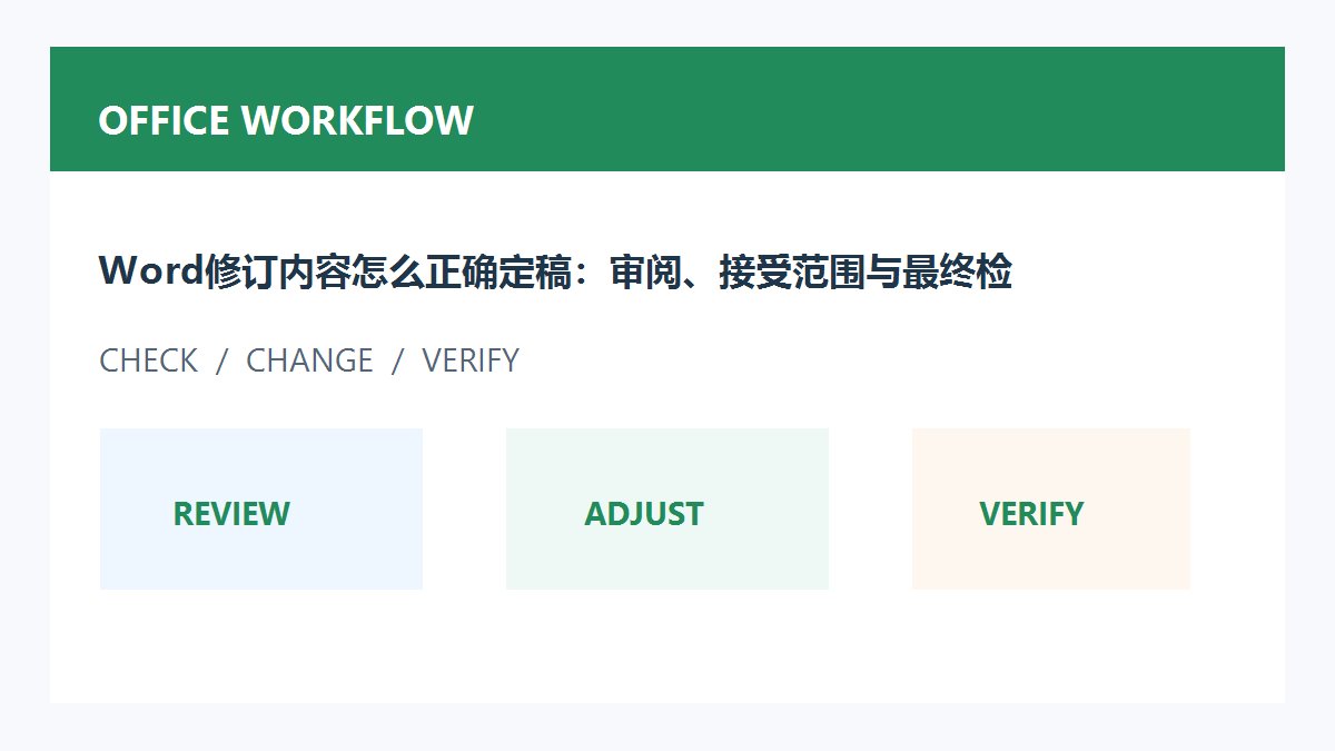 Word修订内容怎么正确定稿