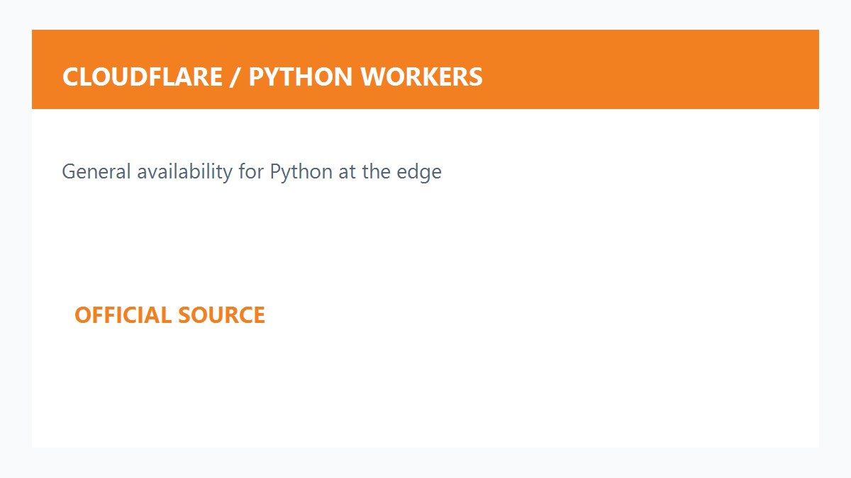 Cloudflare Python Workers正式可用原创配图