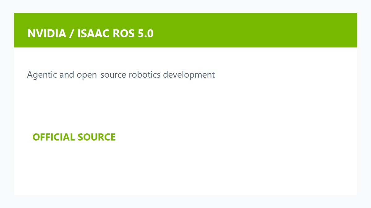 NVIDIA Isaac ROS 5.0机器人开发原创配图